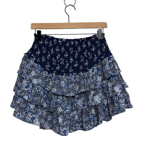 Altar'd State Dresses & Skirts - NWT Altar’d State Andersyn Floral Mini Skort in Indigo Night - Size L